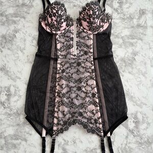 Elegant Black and Pink Lace babydolls Victoria’s Secret